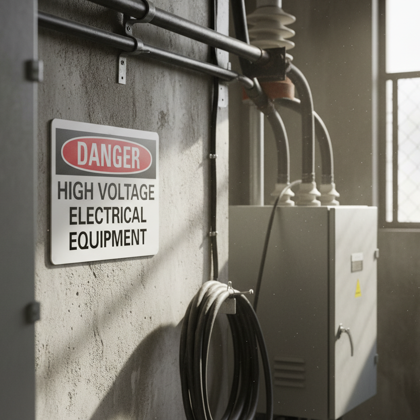 Danger High Voltage Electrical Equipment