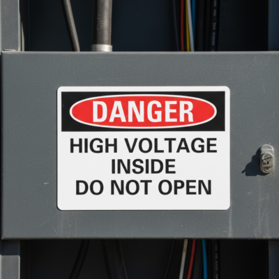 Danger High Voltage Inside Do Not Open