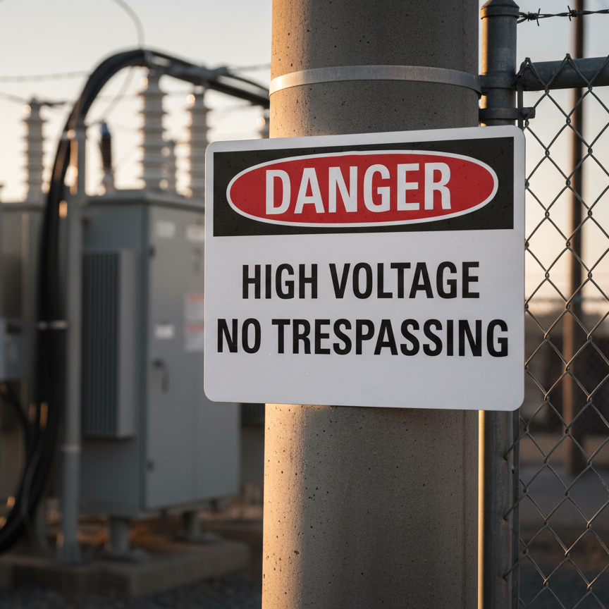 Danger High Voltage No Trespassing