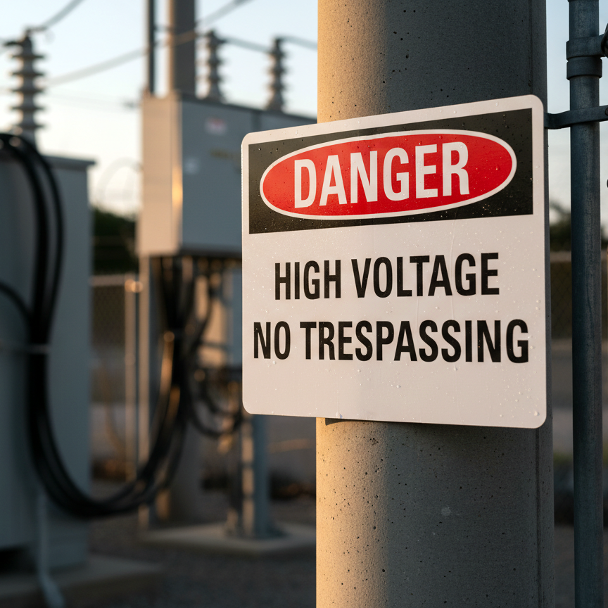 Danger High Voltage No Trespassing - Image 2
