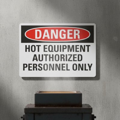 Danger Hot Equipment Authorized Personnel Only