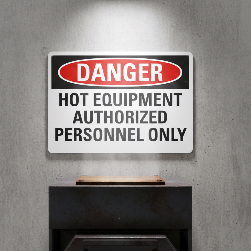 Danger Hot Equipment Authorized Personnel Only - Image 2