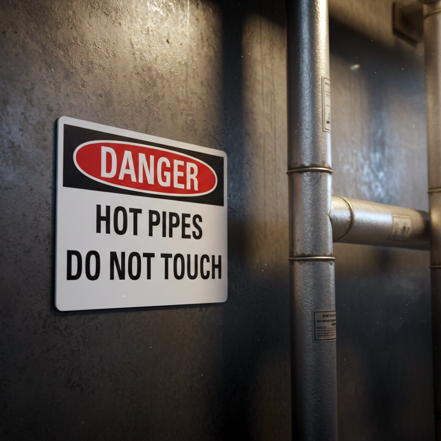 Danger Hot Pipes Do Not Touch - Image 2