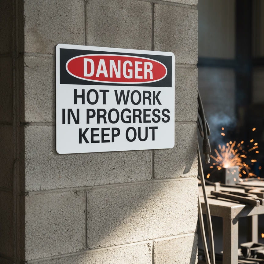 Danger Hot Work In Progress Keep Out