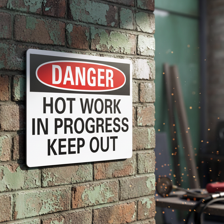 Danger Hot Work In Progress Keep Out - Image 2