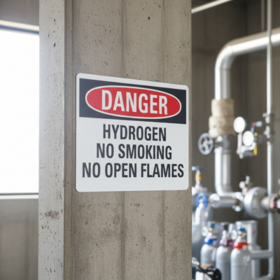Danger Hydrogen No Smoking No Open Flames