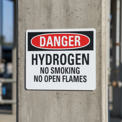 Danger Hydrogen No Smoking No Open Flames