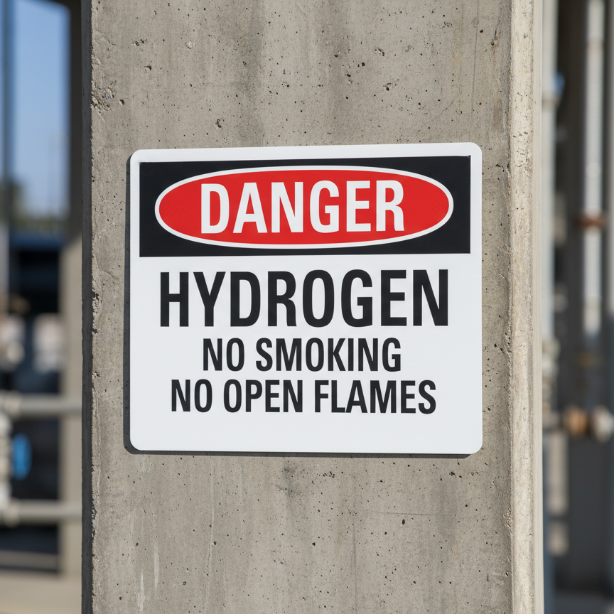 Danger Hydrogen No Smoking No Open Flames