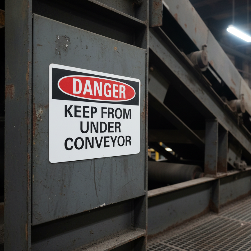Danger Keep From Under Conveyor - Image 2