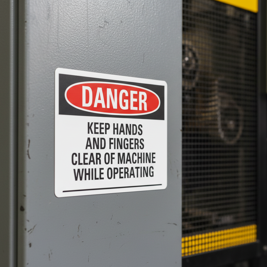 Danger Keep Hands And Fingers Clear Of Machine