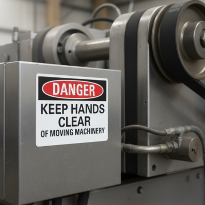 Danger Keep Hands Clear Of Moving Machinery