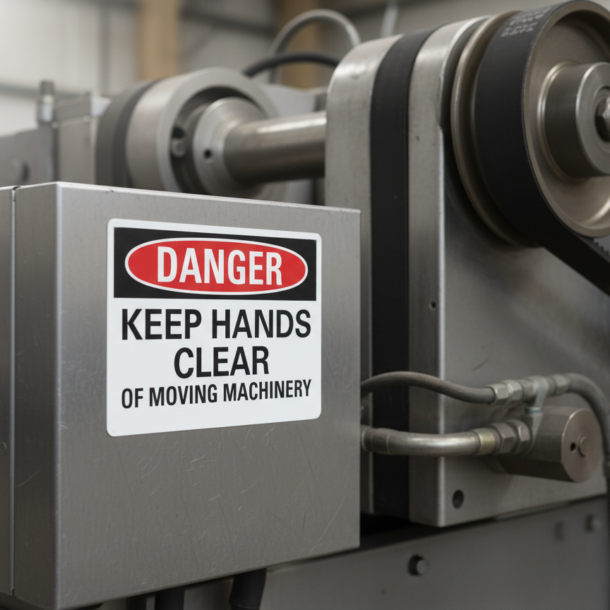 Danger Keep Hands Clear Of Moving Machinery