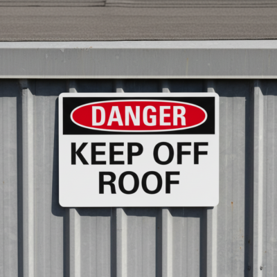 Danger Keep Off Roof