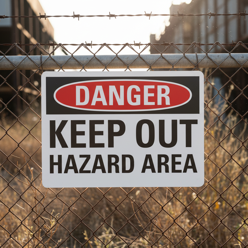 Danger Keep Out Hazard Area