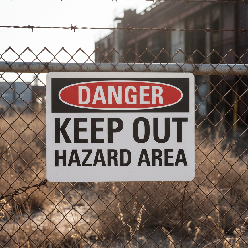 Danger Keep Out Hazard Area - Image 2