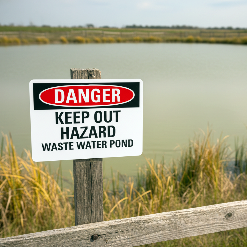 Danger Keep Out Hazard Waste Water Pond - Image 2