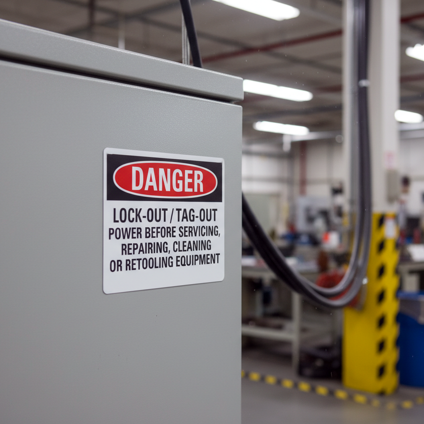 Danger Lock Out/Tag Out Power Before Servicin - Image 2