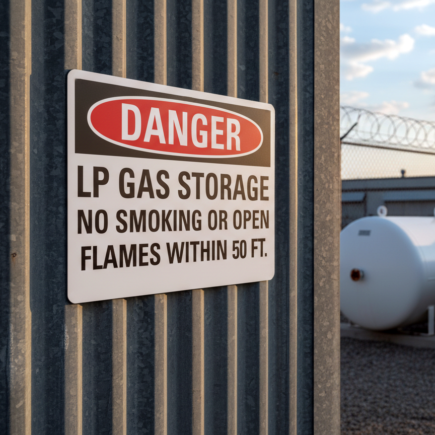 Danger Lp Gas Storage No Smoking Or Open Flames - Image 2
