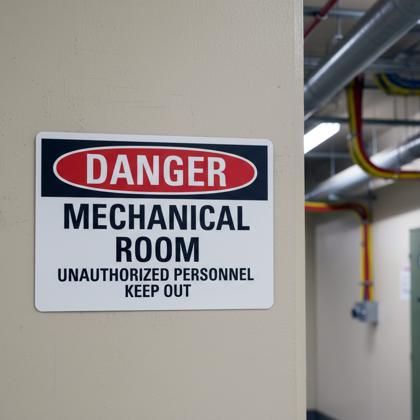 Danger Mechanical Room Unauthorized Personnel - Image 2