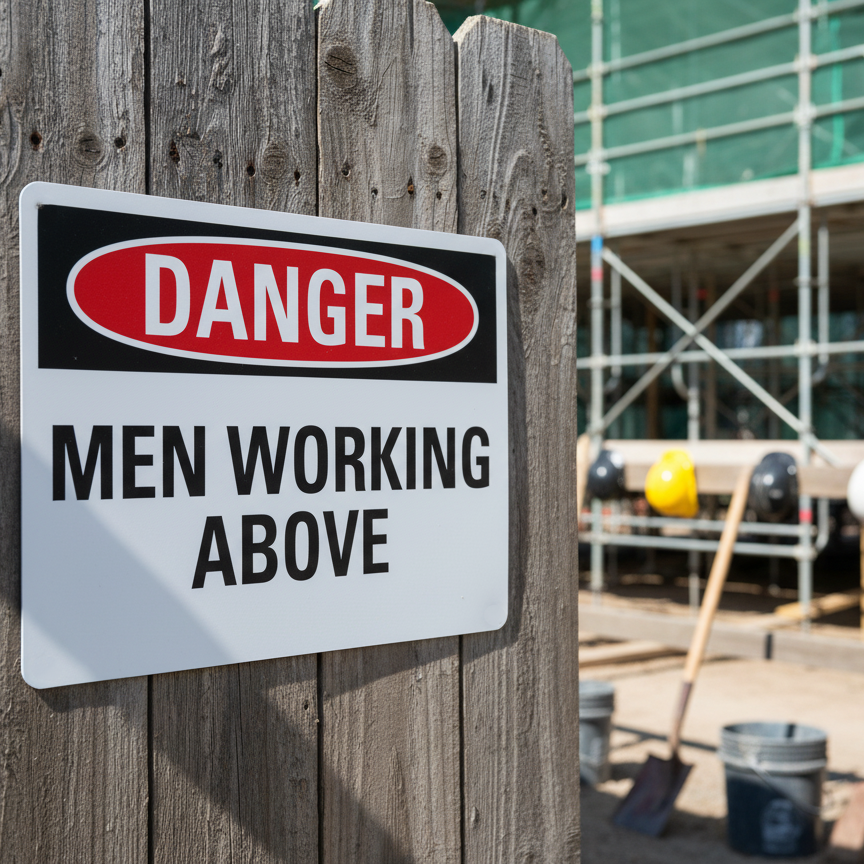 Danger Men Working Above