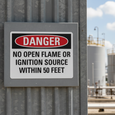 Danger No Open Flame Or Ignition Source Within