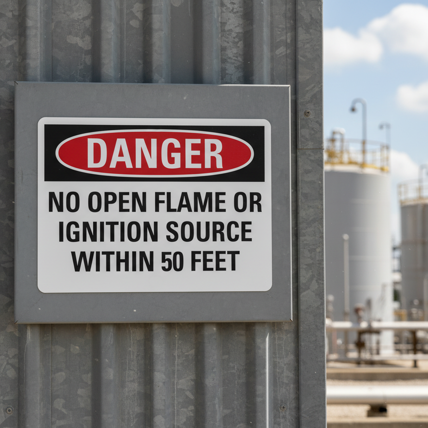 Danger No Open Flame Or Ignition Source Within
