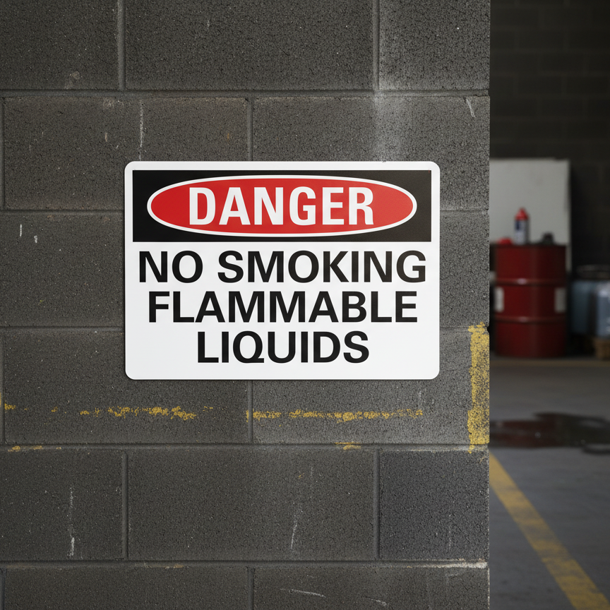 Danger No Smoking Flammable Liquids