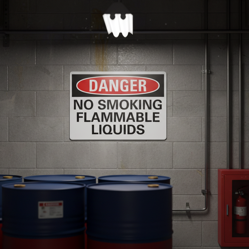 Danger No Smoking Flammable Liquids - Image 2
