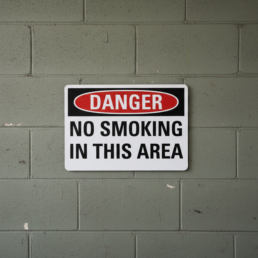 Danger No Smoking In This Area