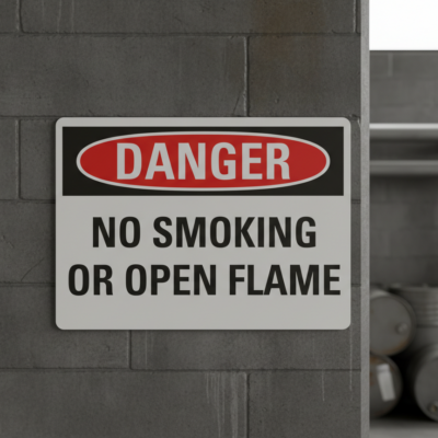 Danger No Smoking Or Open Flame