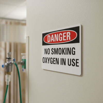 Danger No Smoking Oxygen In Use