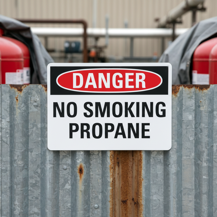 Danger No Smoking Propane - Image 2