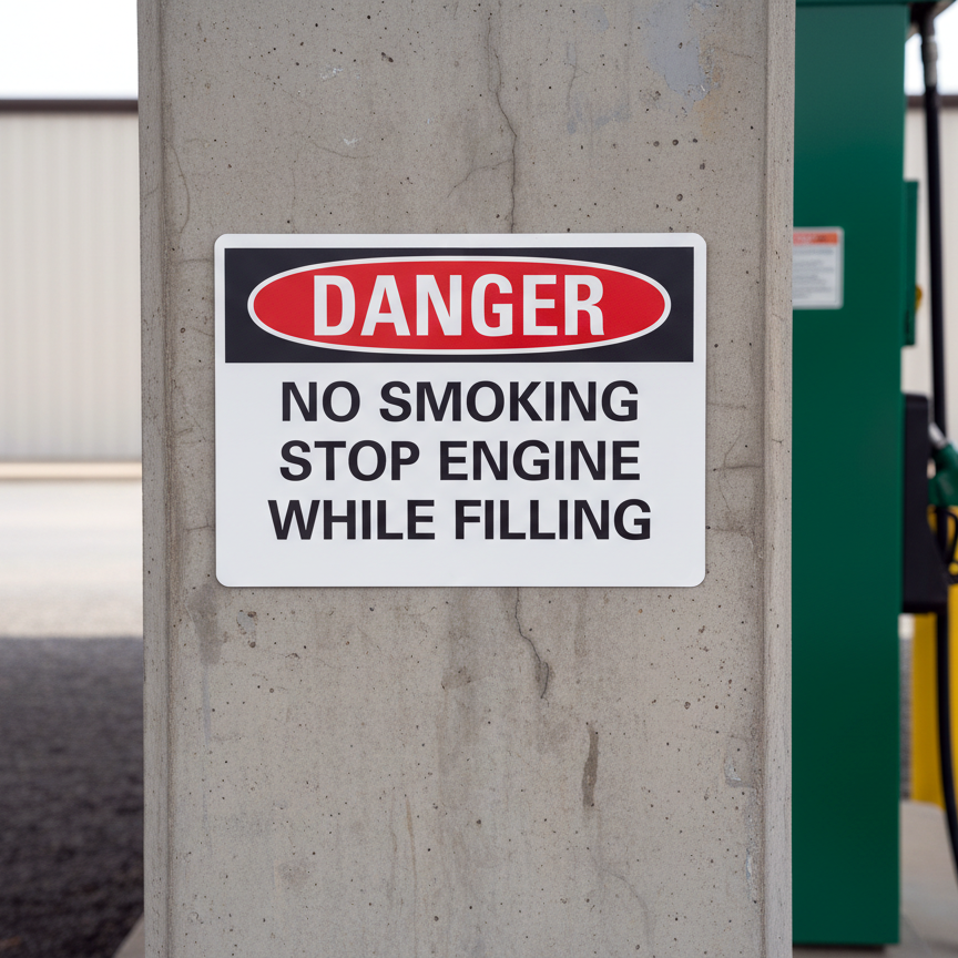 Danger No Smoking Stop Engine While Filling - Image 2