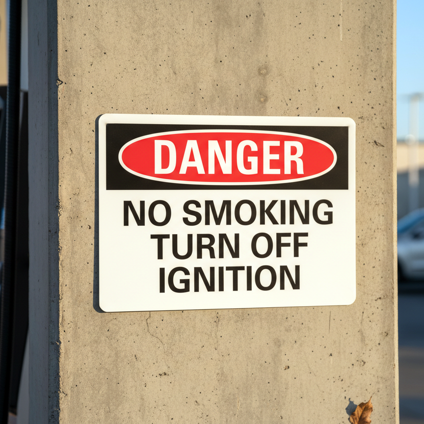 Danger No Smoking Turn Off Ignition - Image 2
