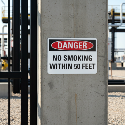 Danger No Smoking Within 50 Feet