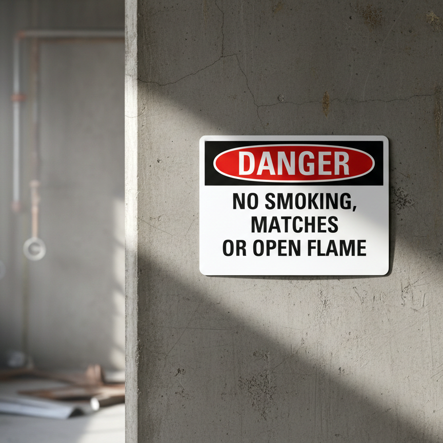 Danger No Smoking Matches Or Open Flame - Image 2