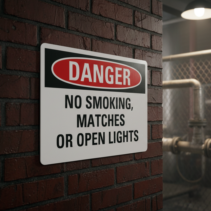 Danger No Smokin Matches Or Open Lights - Image 2