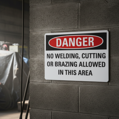 Danger No Weldin Cutting Or Brazing Allowed