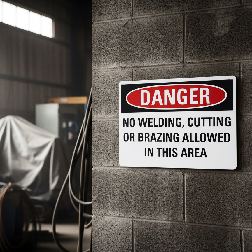 Danger No Weldin Cutting Or Brazing Allowed - Image 2