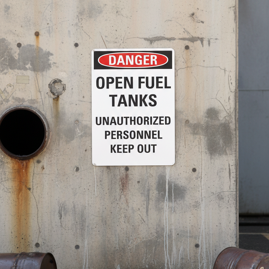 Danger Open Fuel Tanks Unuathorized Personnel - Image 2