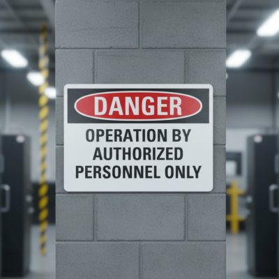 Danger Operation Byauthorized Personnel Only