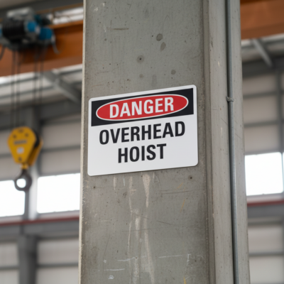 Danger Overhead Hoist