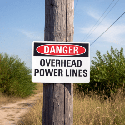 Danger Overhead Power Lines
