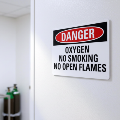 Danger Oxygen No Smoking No Open Flames