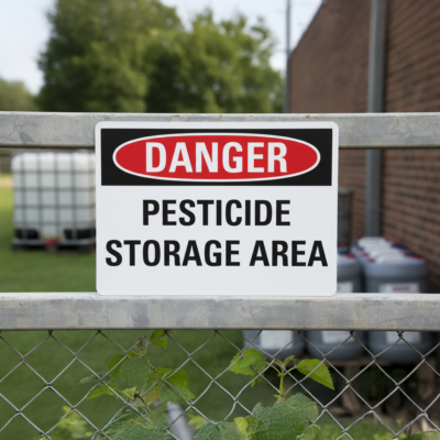 Danger Pesticide Storage Area