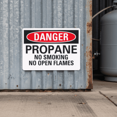 Danger Propane No Smoking No Open Flames