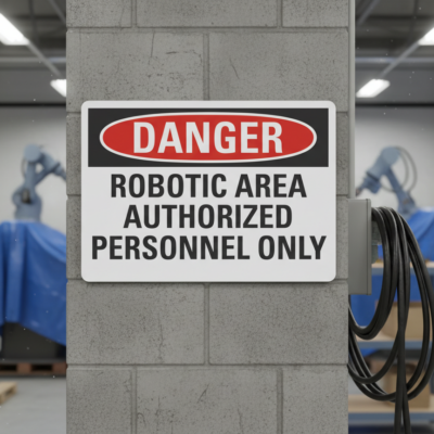 Danger Robotic Area Authorized Personnel Only