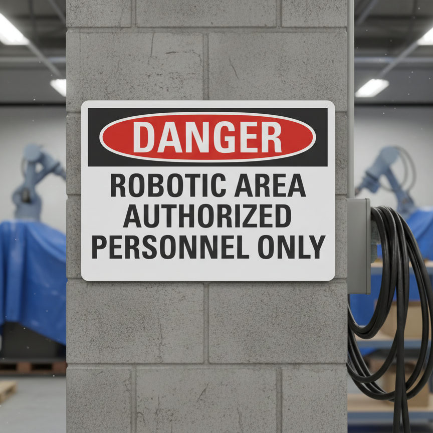 Danger Robotic Area Authorized Personnel Only