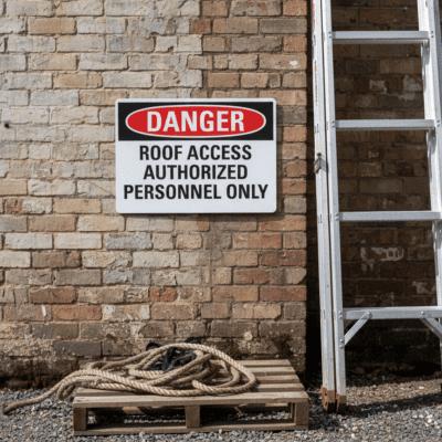 Danger Roof Access Authorized Personnel Only