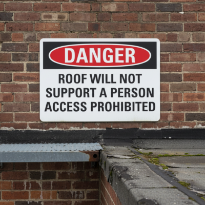 Danger Roof Will Not Support A Person Access